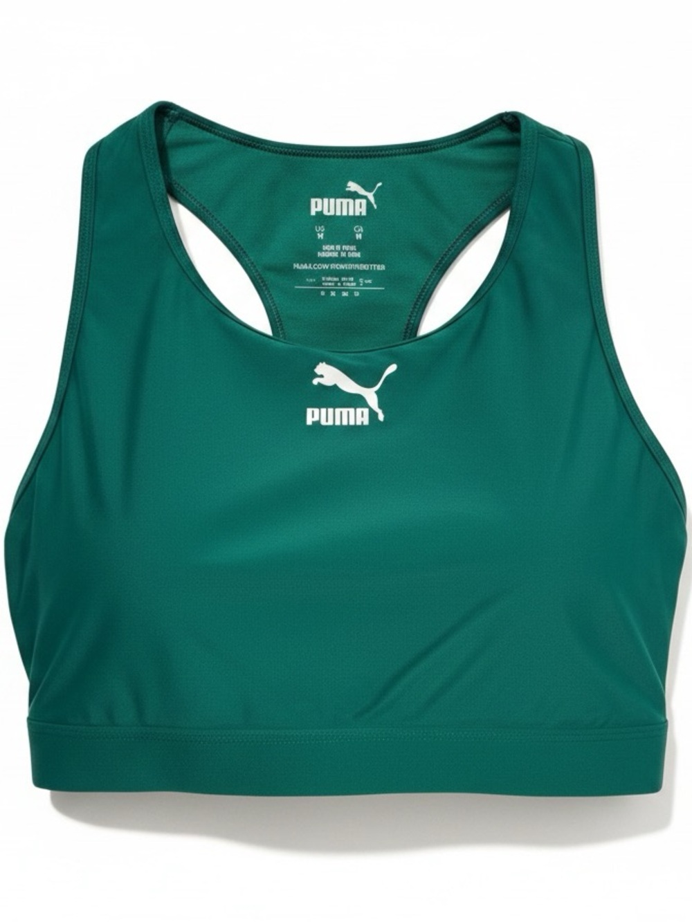 Puma Hunter Green Sports Bra M - Picture 2 of 5
